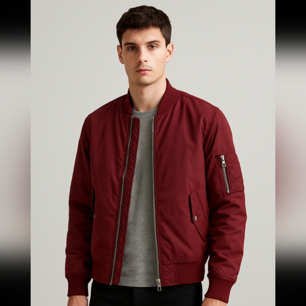 STAMPD Men's Strapped Bomber Jacket Size L